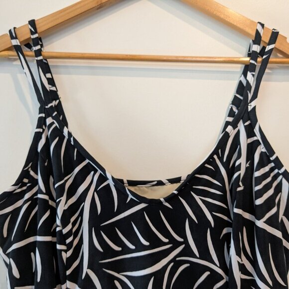 Miraclesuit Tankini Top Women's 16 Underwire Swim Top Hard to be Leaf Malibu - Picture 6 of 11